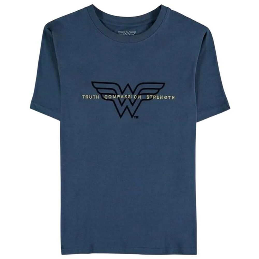 Wonder Woman Unisex Adult Truth Compassion Strength T-Shirt / Blue